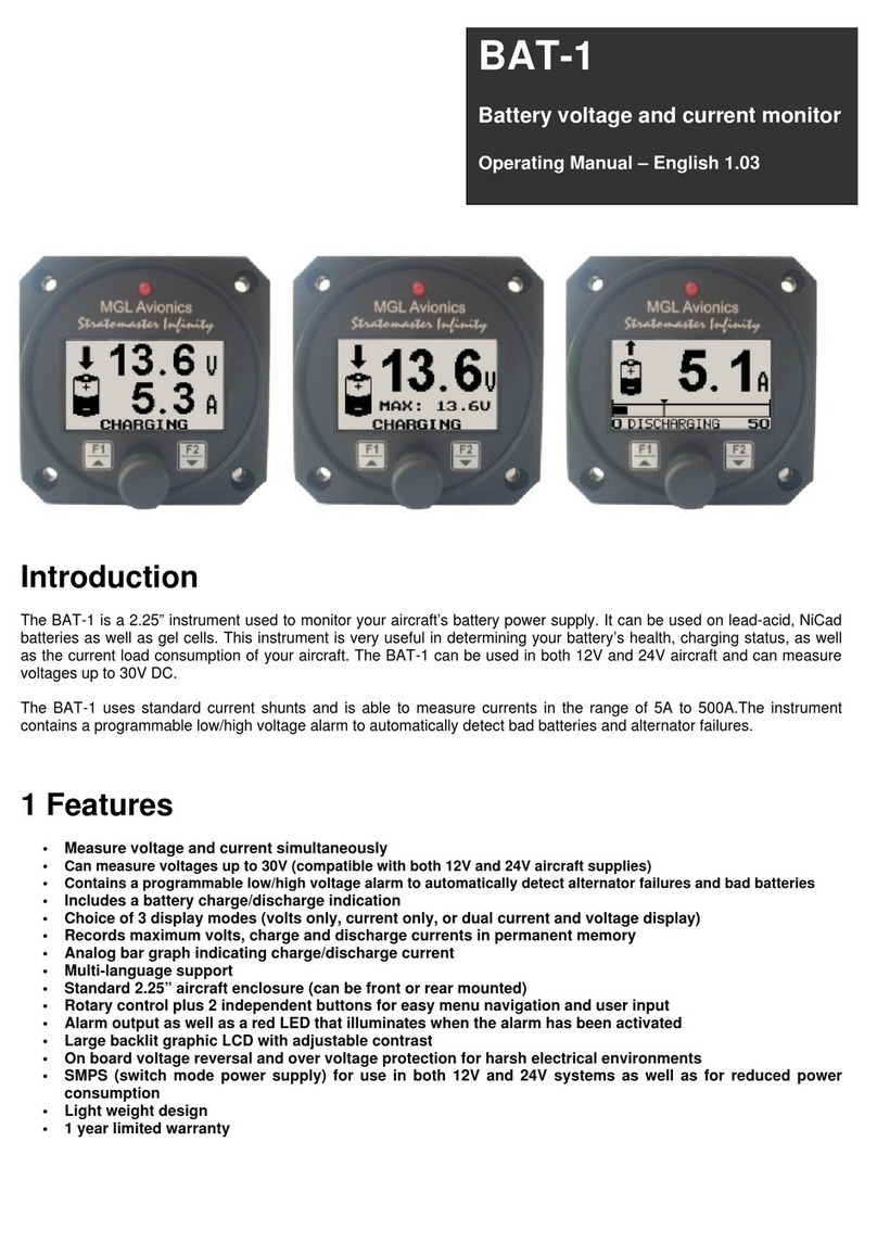 MGL Avionics BAT-1 User manual MGL Avionics BAT-1 User manual