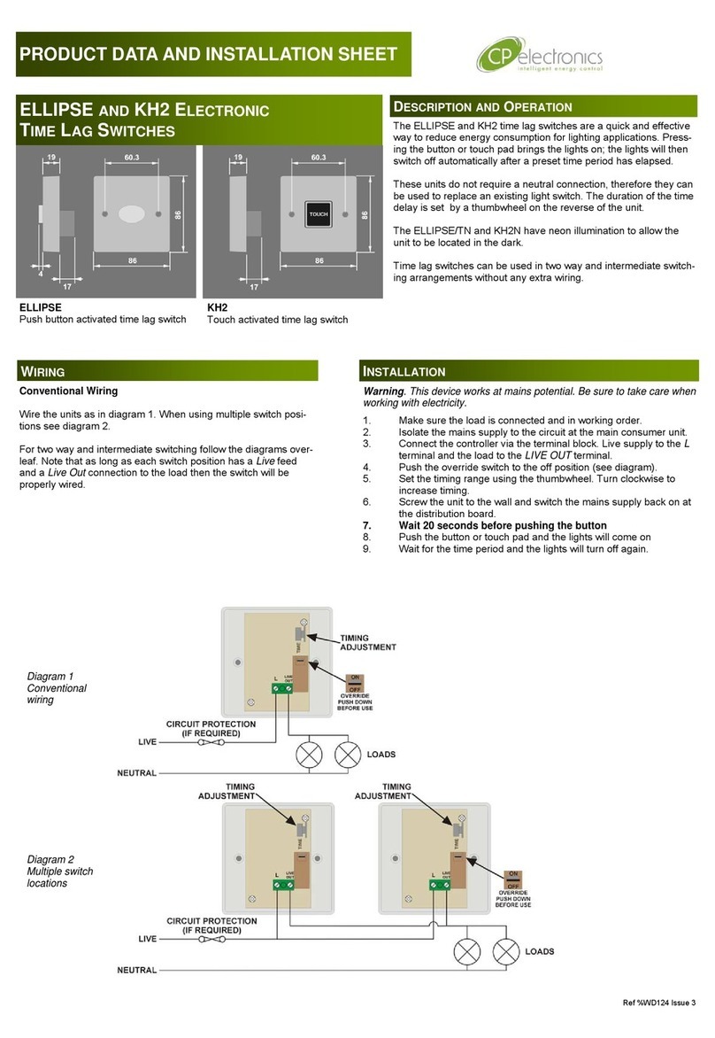 C.P. Electronics Ellipse Product Data and Installation Sheet