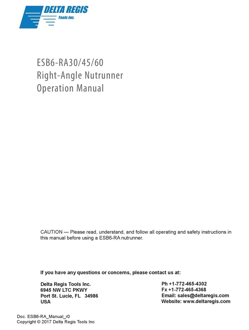 Delta Regis ESB6-RA30 Operation manual Delta Regis ESB6-RA30 Operation manual