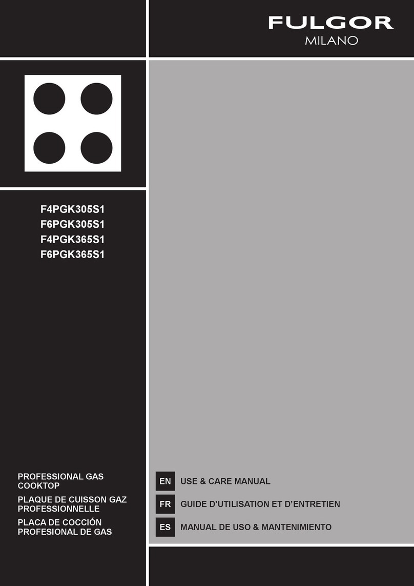 Fulgor Milano F4PGK305S1 Use & care manual