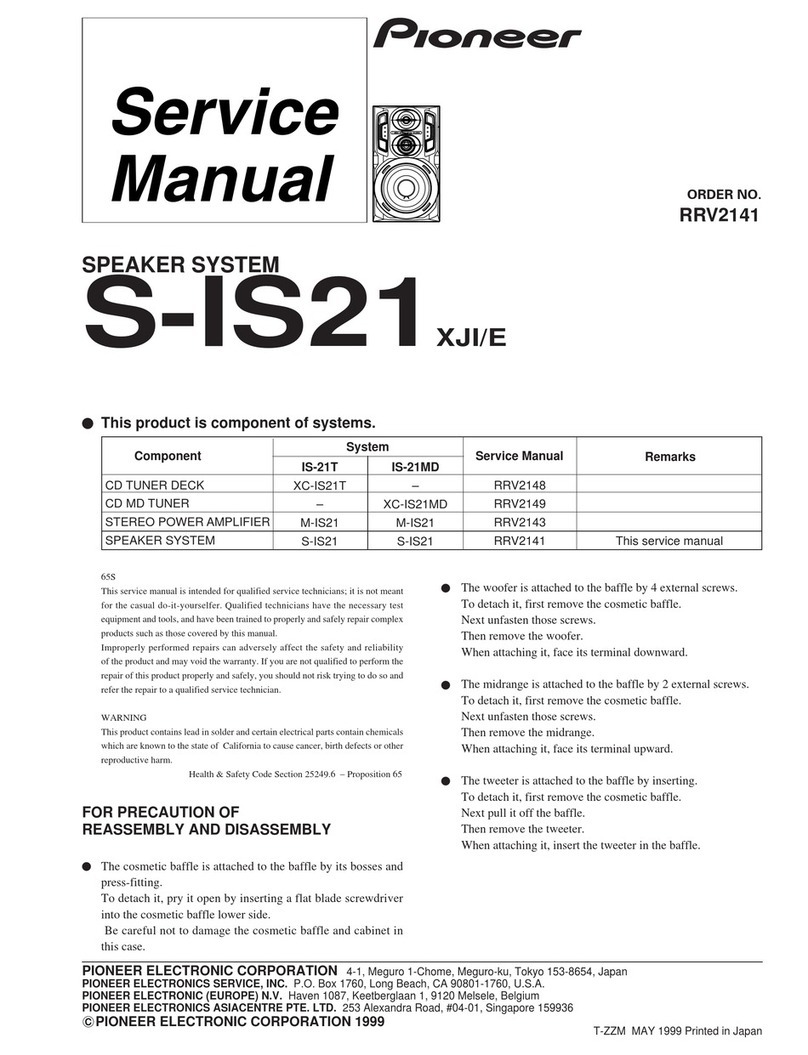 Pioneer S-IS21 XJI/E User manual