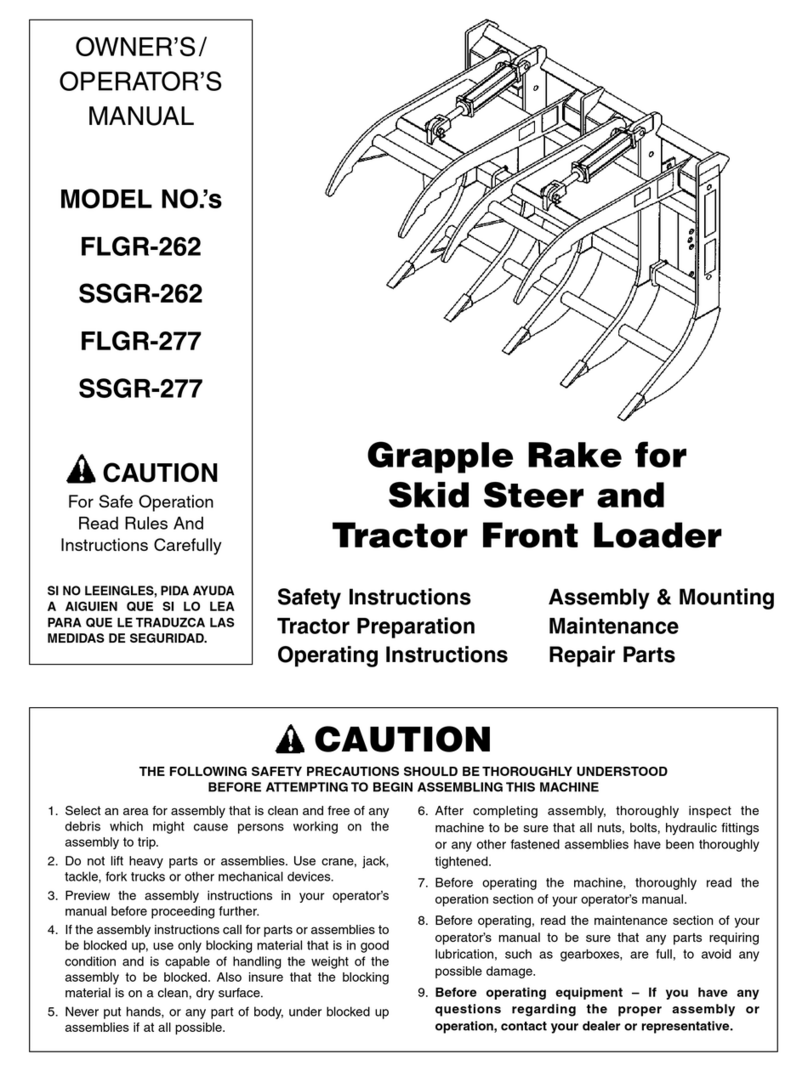 Worksaver FLGR-262 Owner's/operator's manual