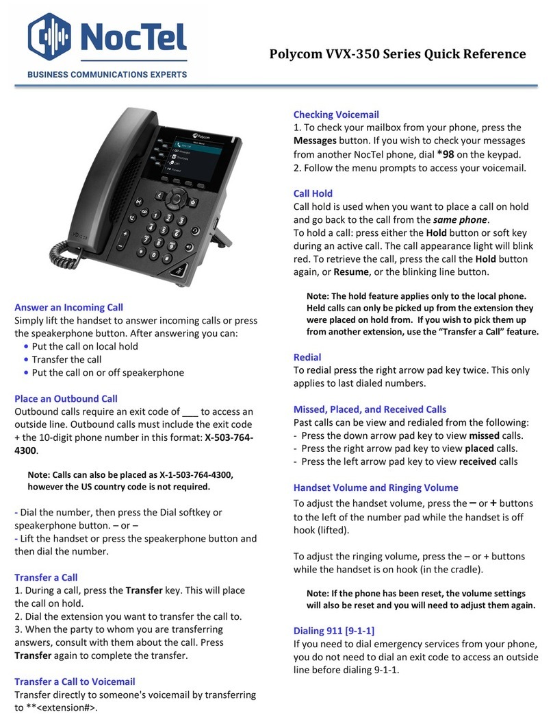 Polycom VVX-350 Series User manual Polycom VVX-350 Series User manual