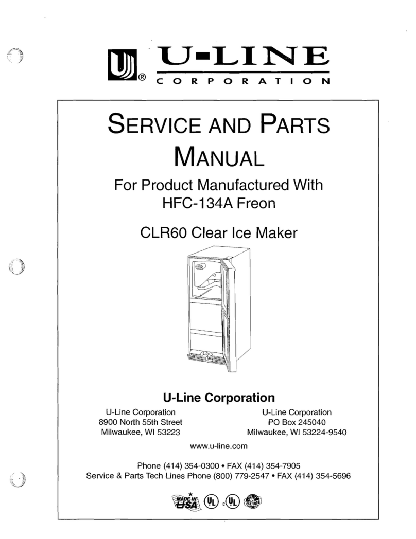 U-Line CLR6O Service and parts manual