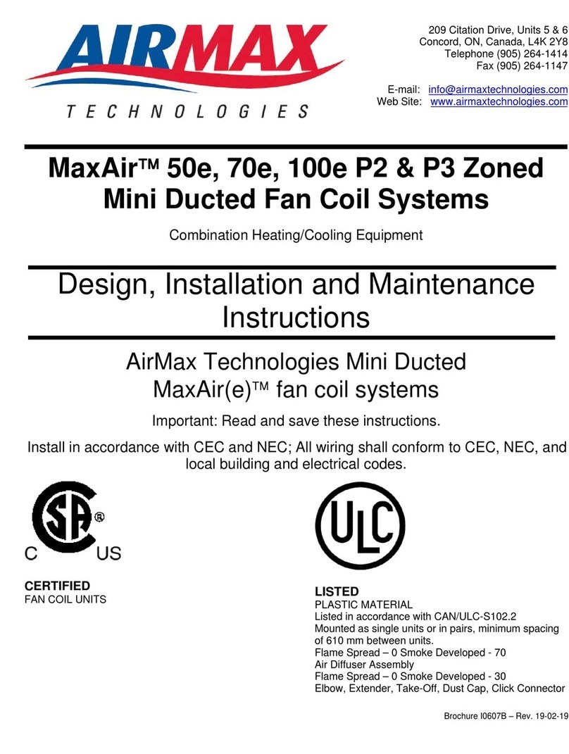Airmax MaxAir 50eP2 Design, Installation and Maintenance Instructions