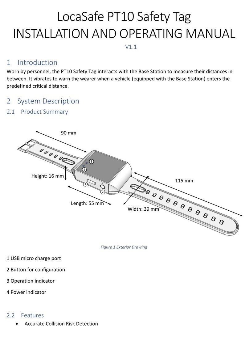 Locatechs LocaSafe PT10 Installation and operating manual