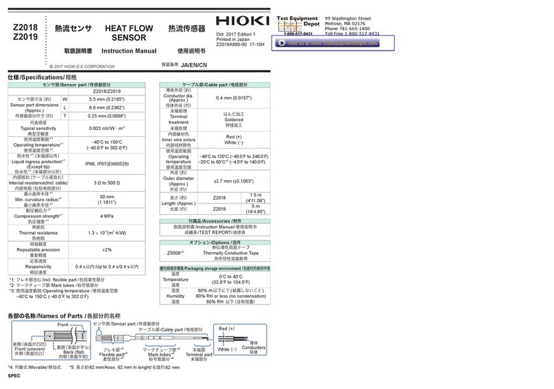 Hioki Z2018 instruction manual