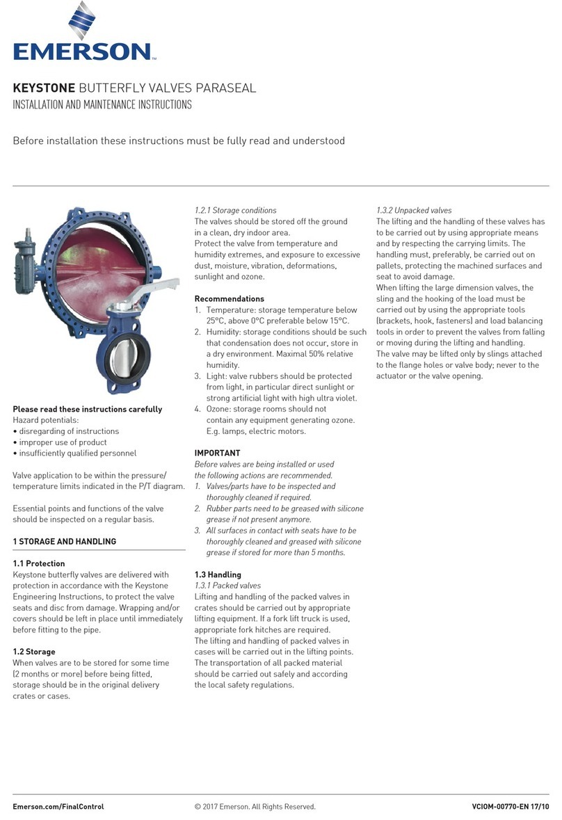 Emerson Keystone Installation and maintenance instructions