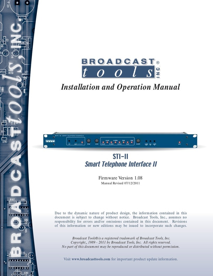 Broadcast Tools STI-II User manual