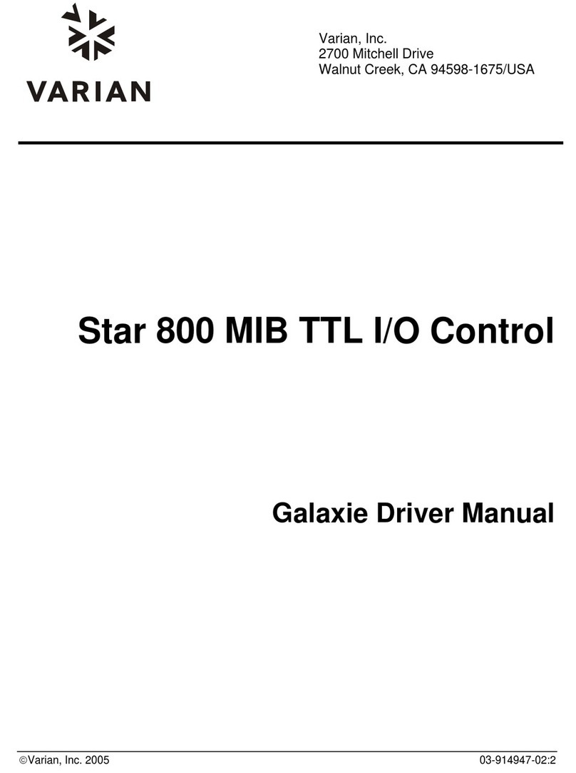 Varian Star 800 Driver manual