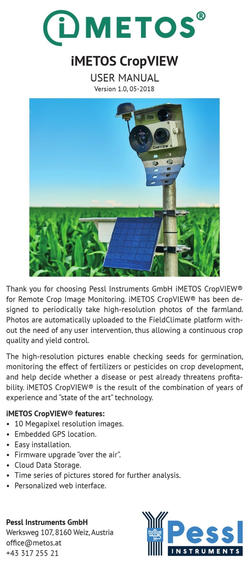 Pessl Instruments iMETOS CropVIEW User manual