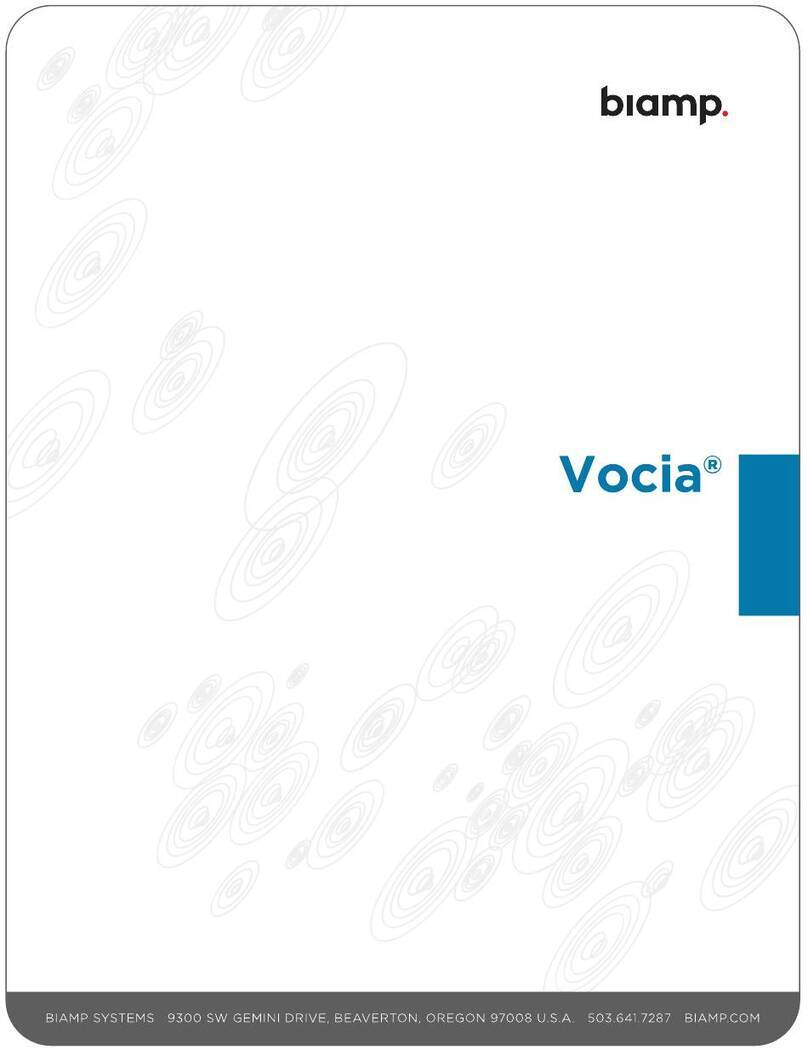 Biamp Vocia TTS-1e Operation manual