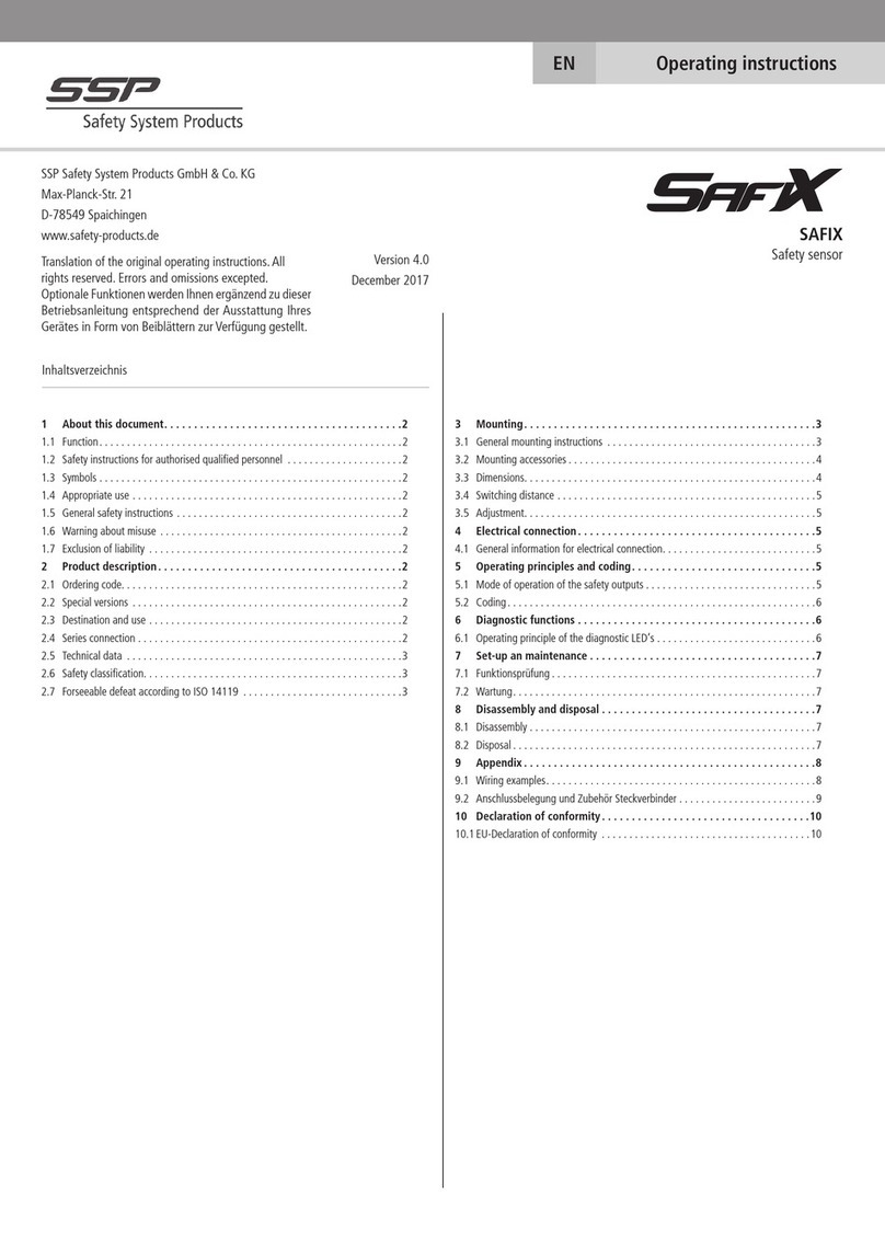 SSP SAFIX operating instructions
