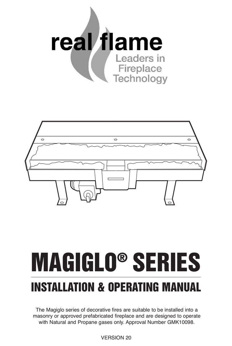 RealFlame MAGIGLO SERIES Installation instructions RealFlame MAGIGLO SERIES Installation instructions