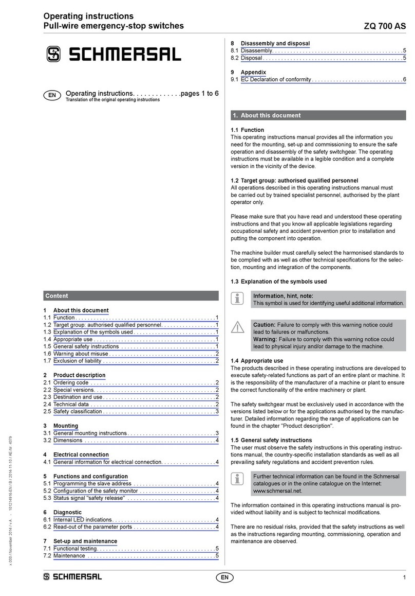 schmersal ZQ 700 AS User manual schmersal ZQ 700 AS User manual
