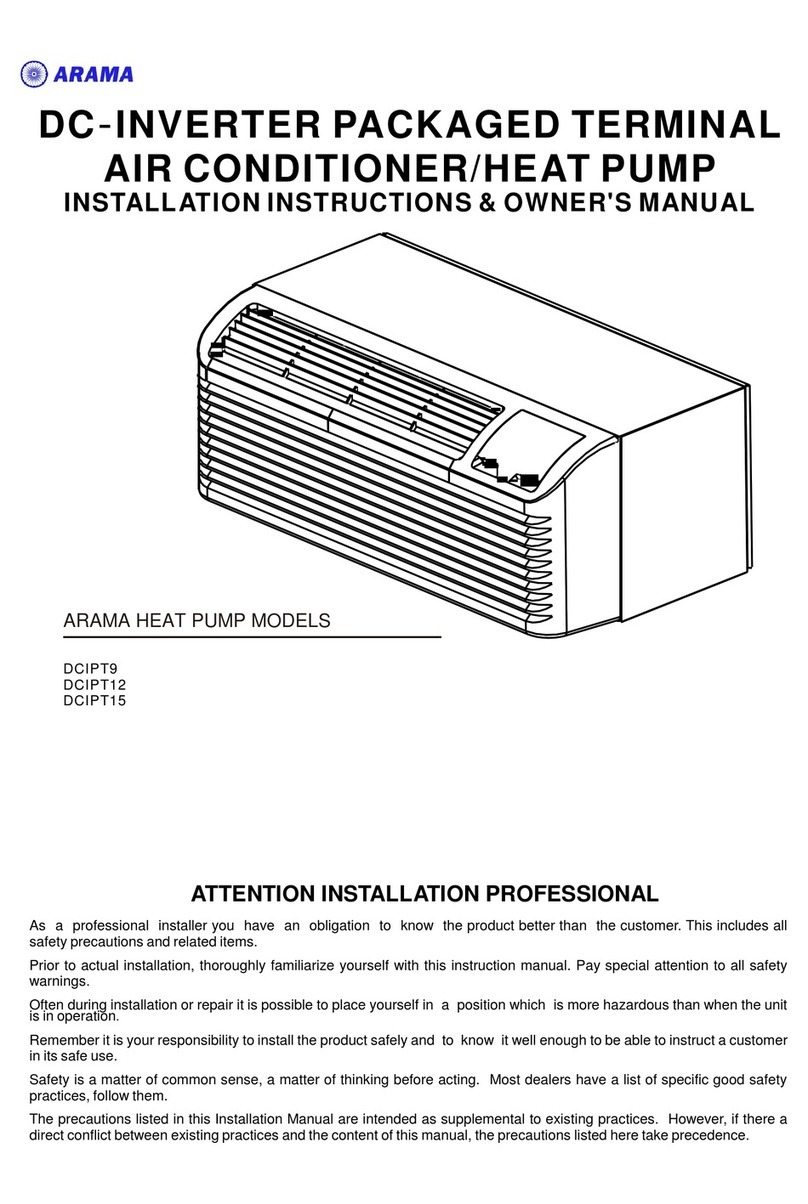 ARAMA DCIPT9 Installation instructions & owner's manual