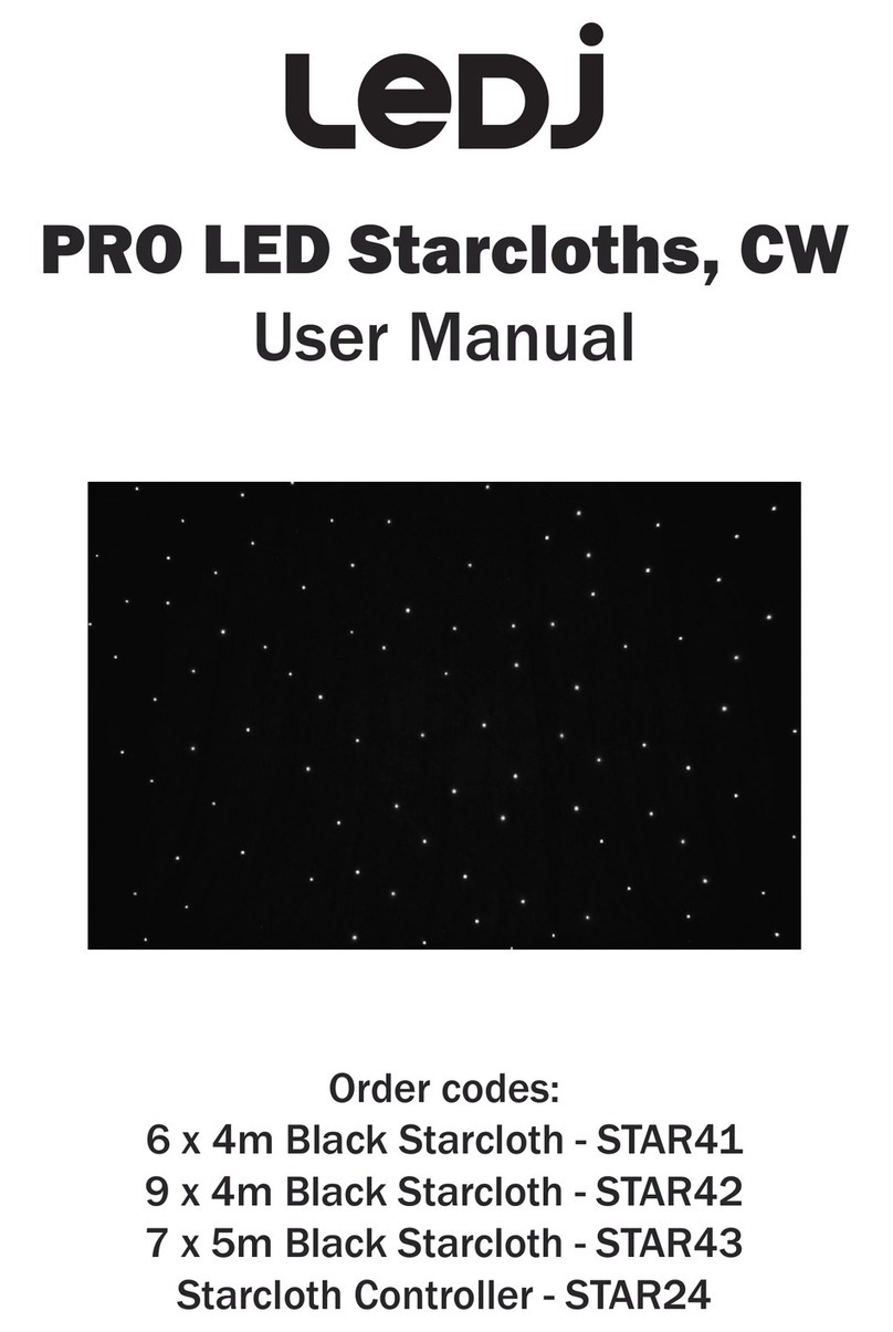 Ledj PRO LED Starcloths CW Series User manual