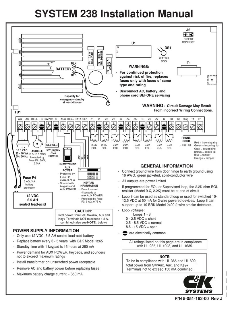 C & K Systems System 238 installation manual