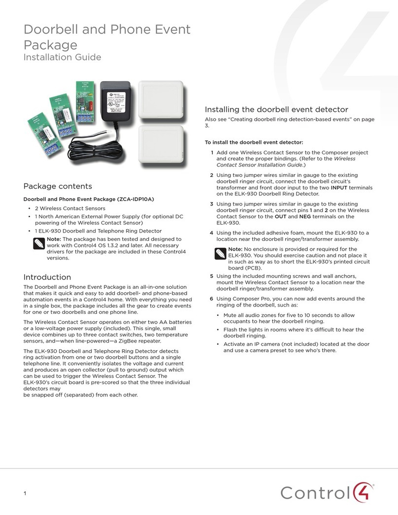 Contro l4 ZCA-IDP10A installation guide