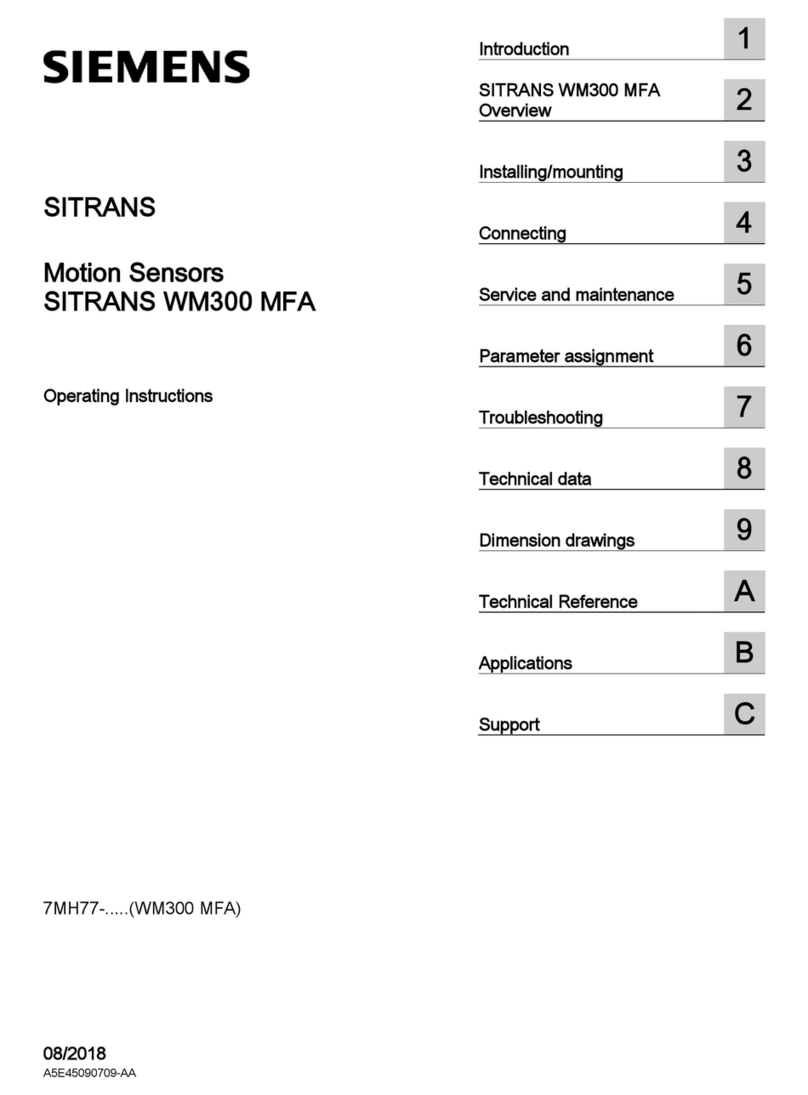 Siemens SITRANS WM300 MFA User manual
