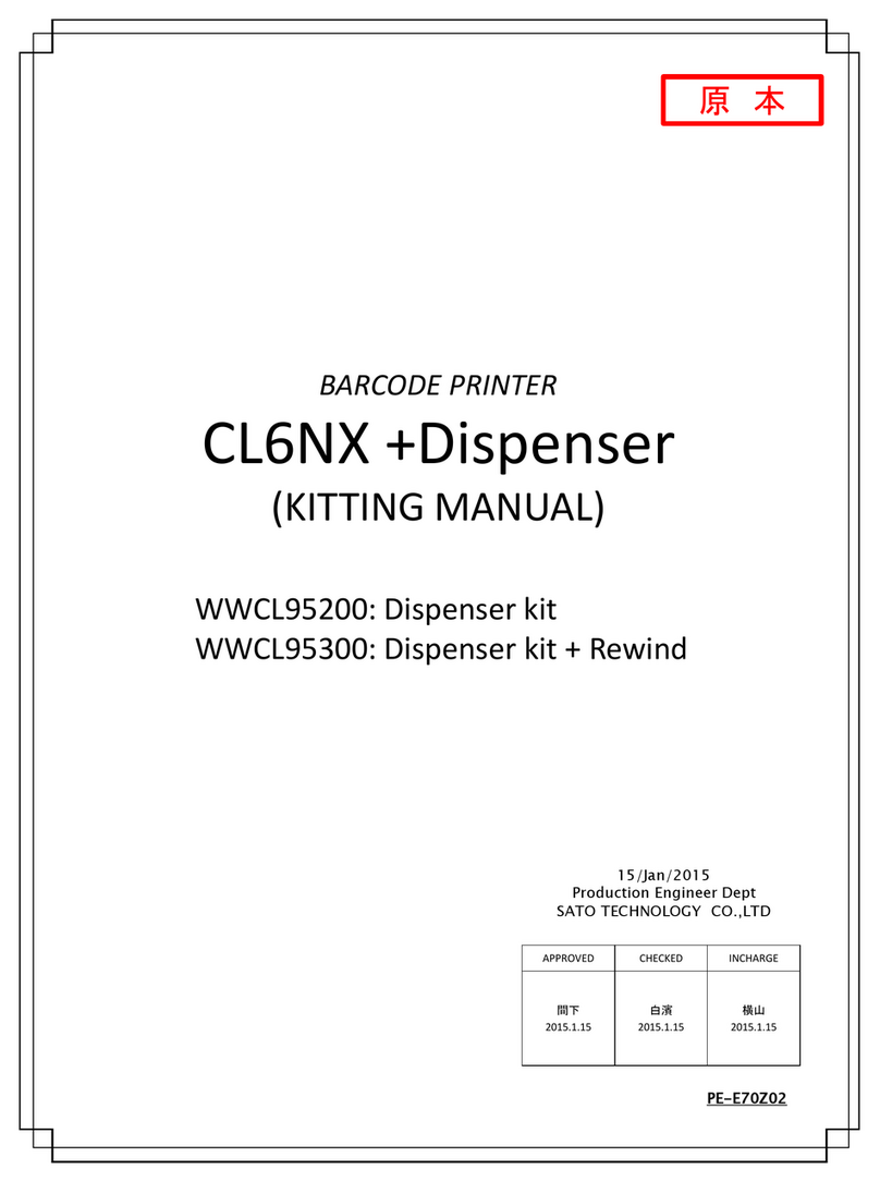 SATO CL6NX User manual SATO CL6NX User manual