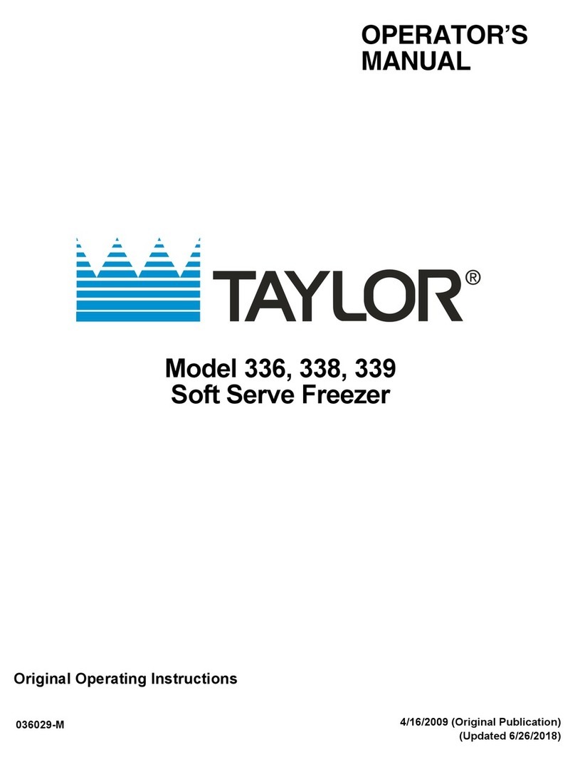 Taylor Freezemaster 336 User manual Taylor Freezemaster 336 User manual