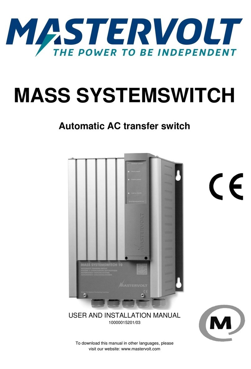 Mastervolt MASS SYSTEMSWITCH 10 User and installation manual Mastervolt MASS SYSTEMSWITCH 10 User and installation manual