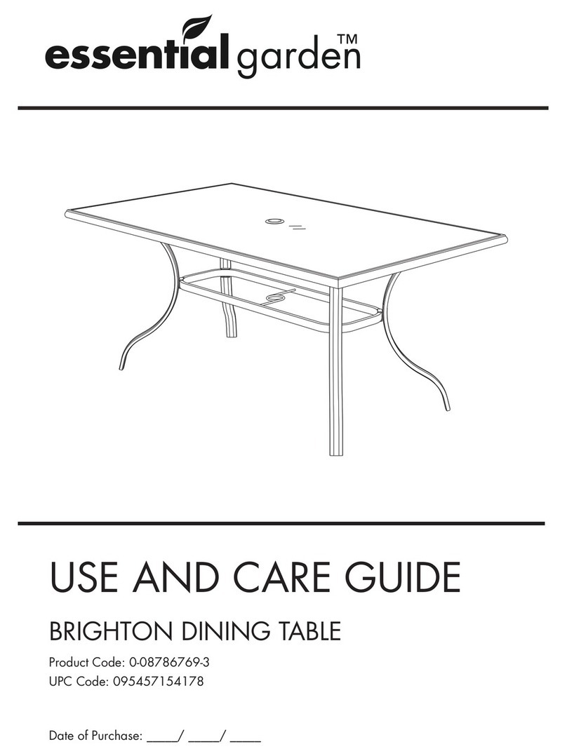Essential Garden Brighton Dining Table Use and care guide