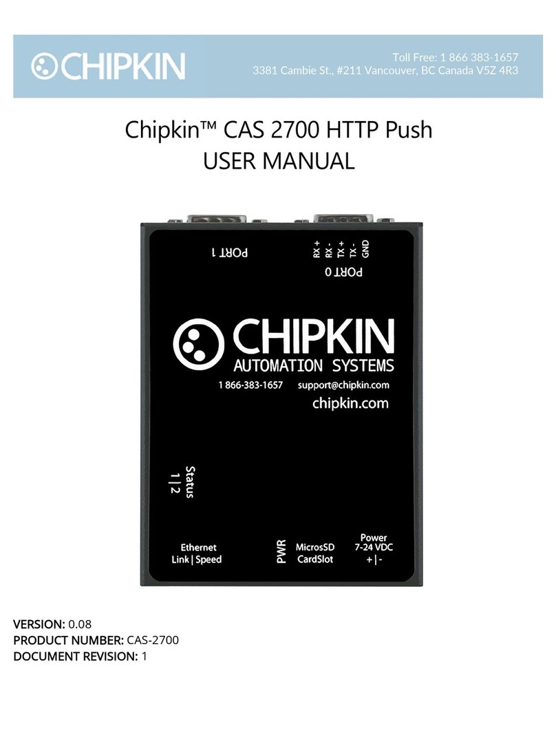 Chipkin CAS 2700 user manual