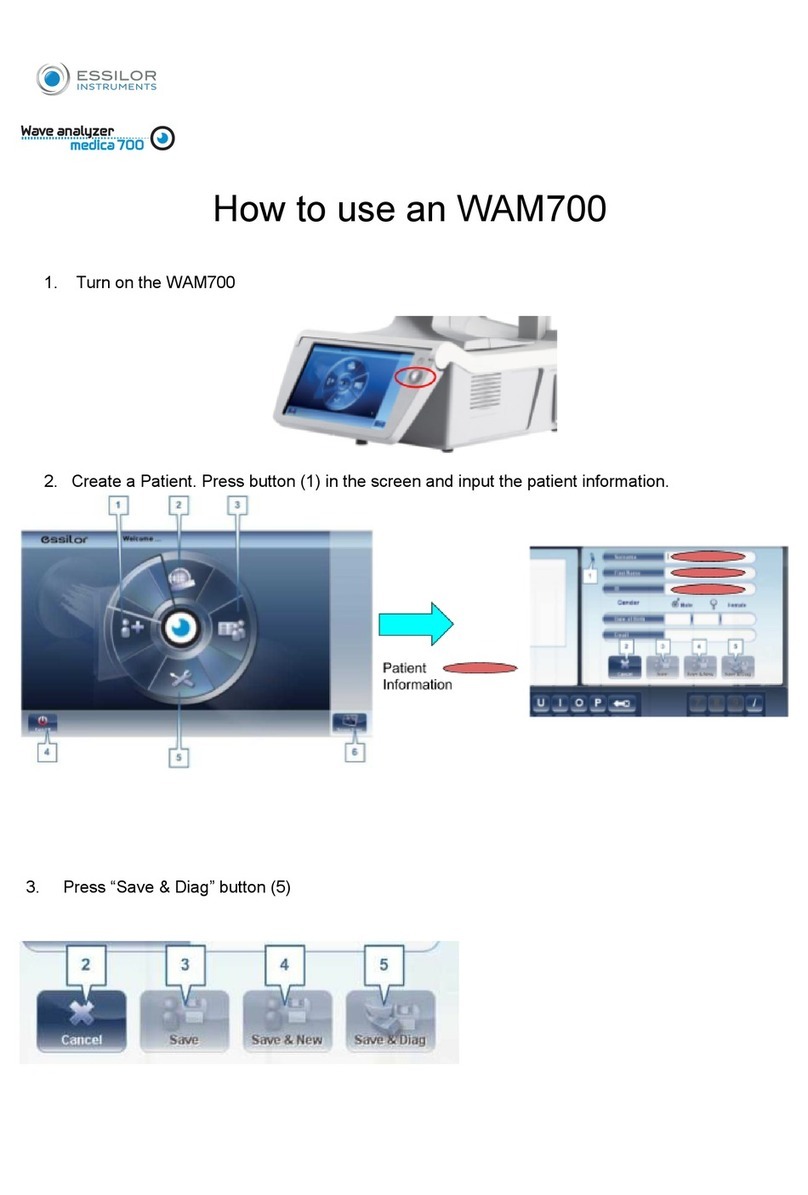 Essilor WAM700 Operating instructions