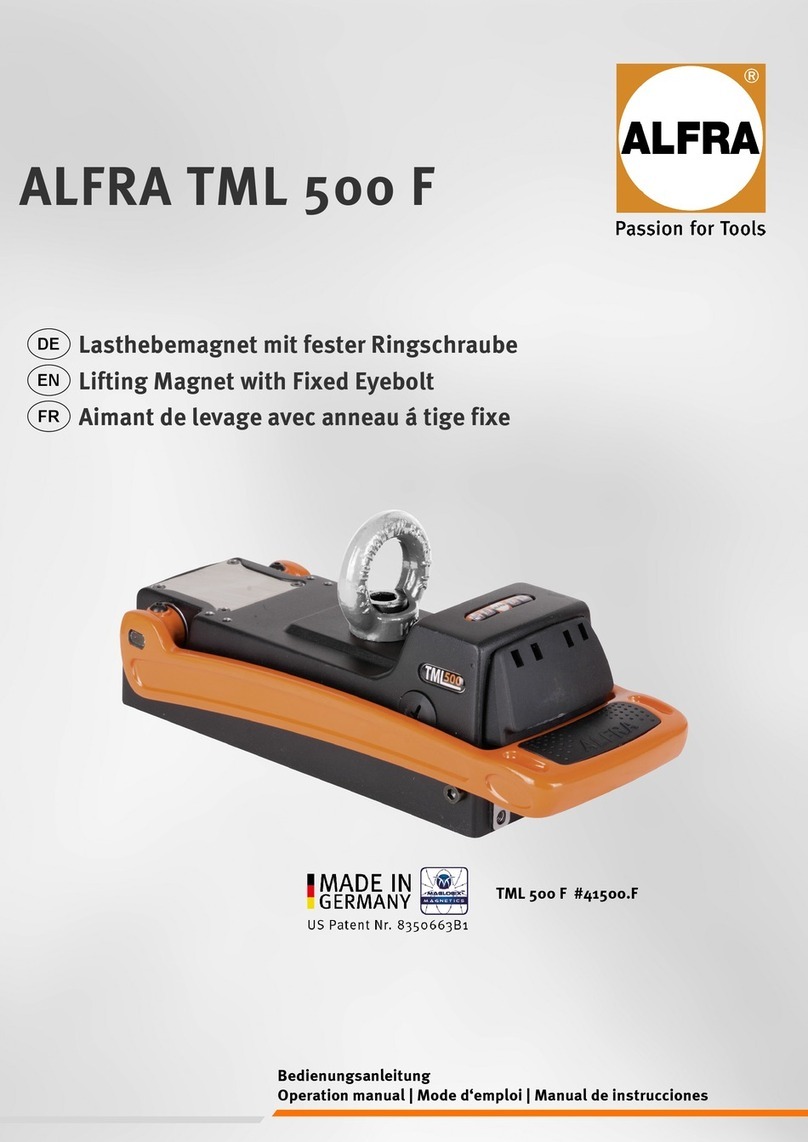 ALFRA TML 500 F Operation manual