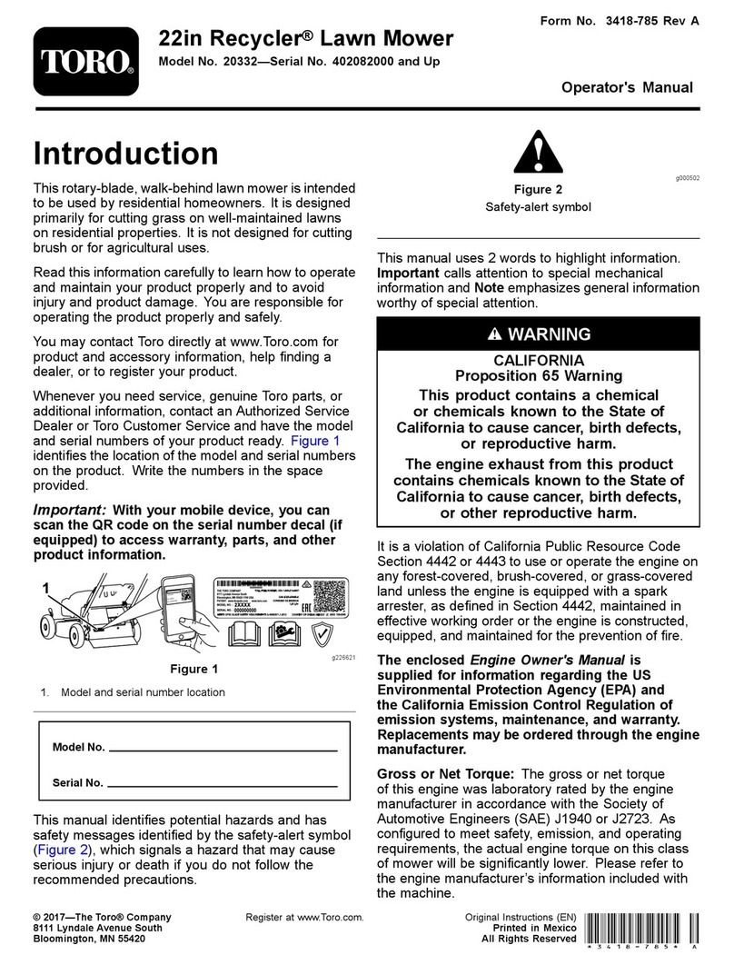 Toro Recycler 20332 User manual Toro Recycler 20332 User manual