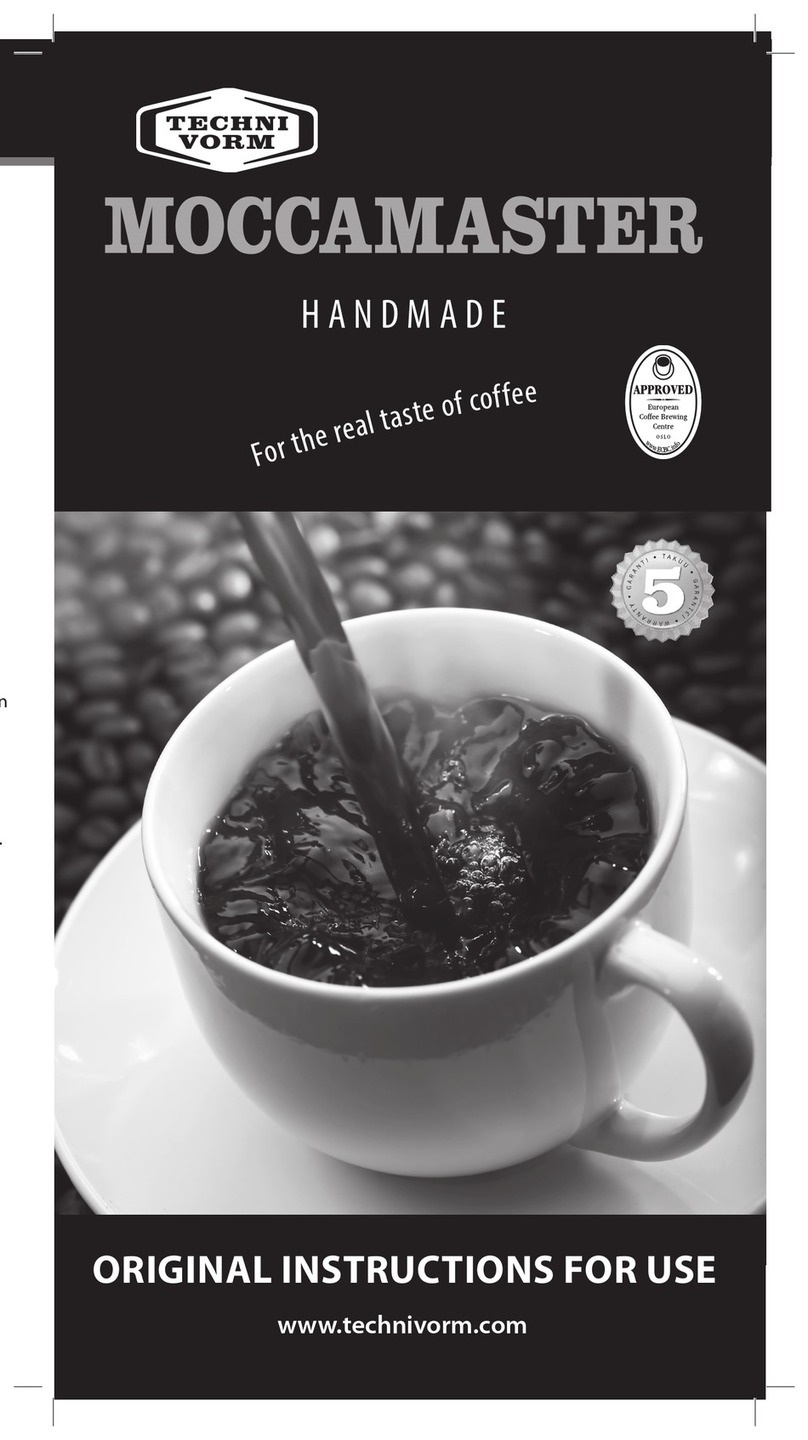 Technivorm Moccamaster KBG Series Service manual