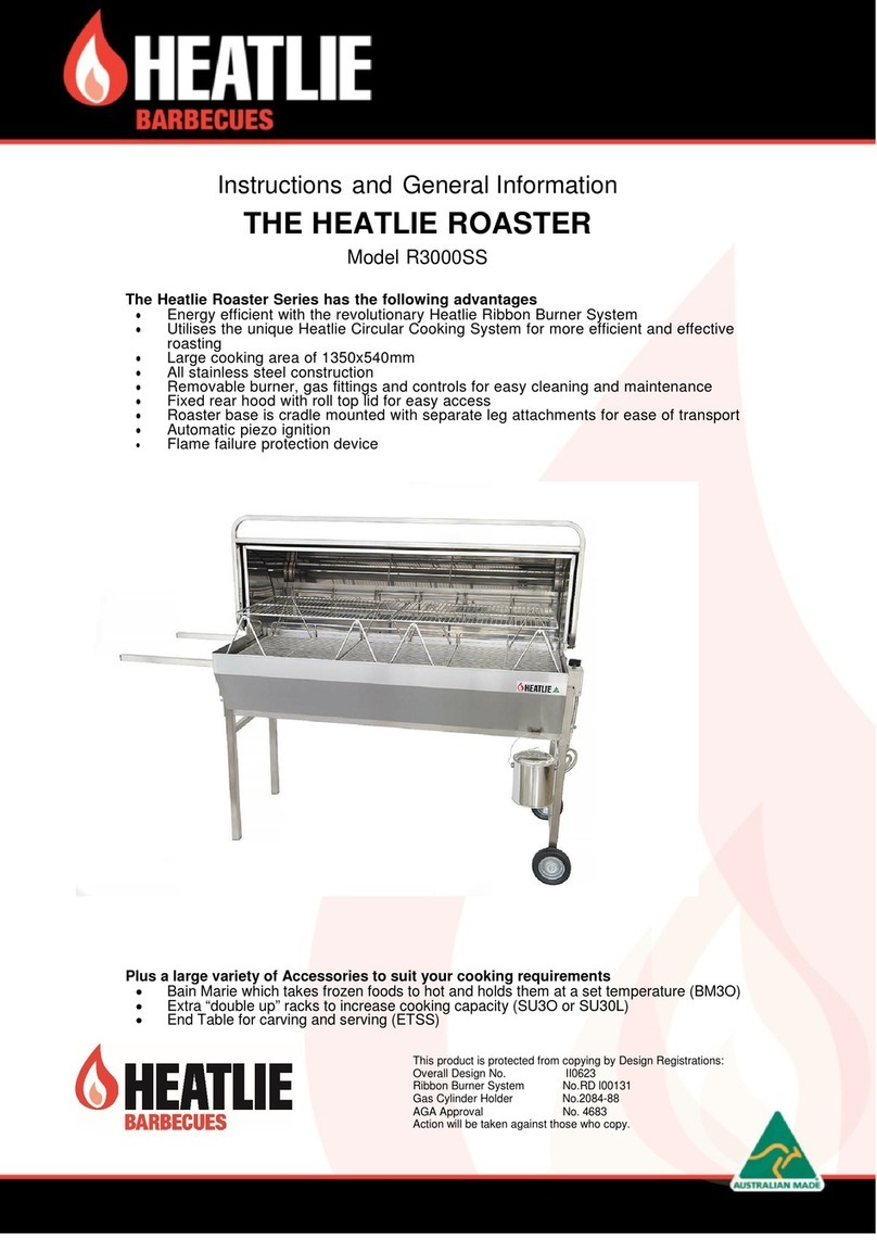 Heatlie Barbecues Roaster R3000SS Instructions and general information