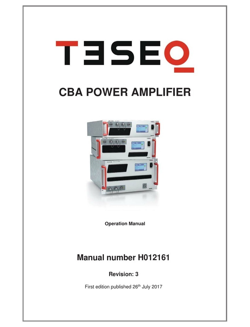 Ametek Teseo CBA Series Operation manual