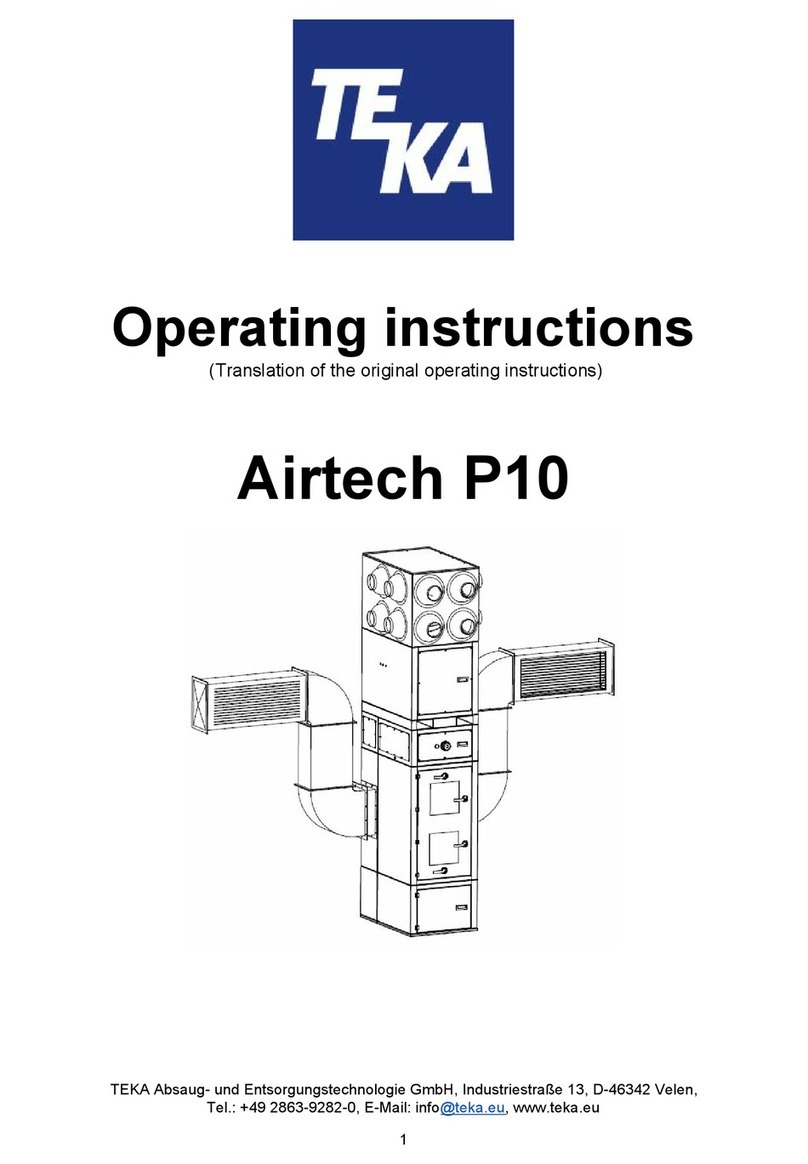 Teka Airtech P10 operating instructions Teka Airtech P10 operating instructions