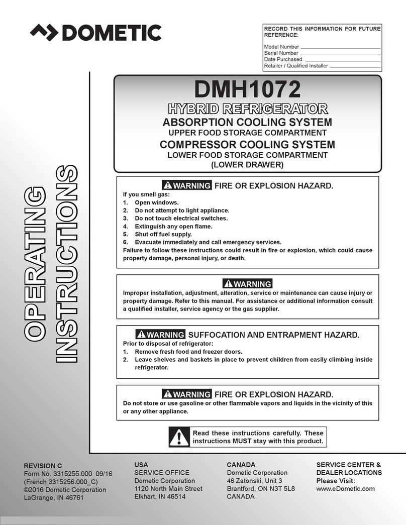 Dometic DMH1072 User manual
