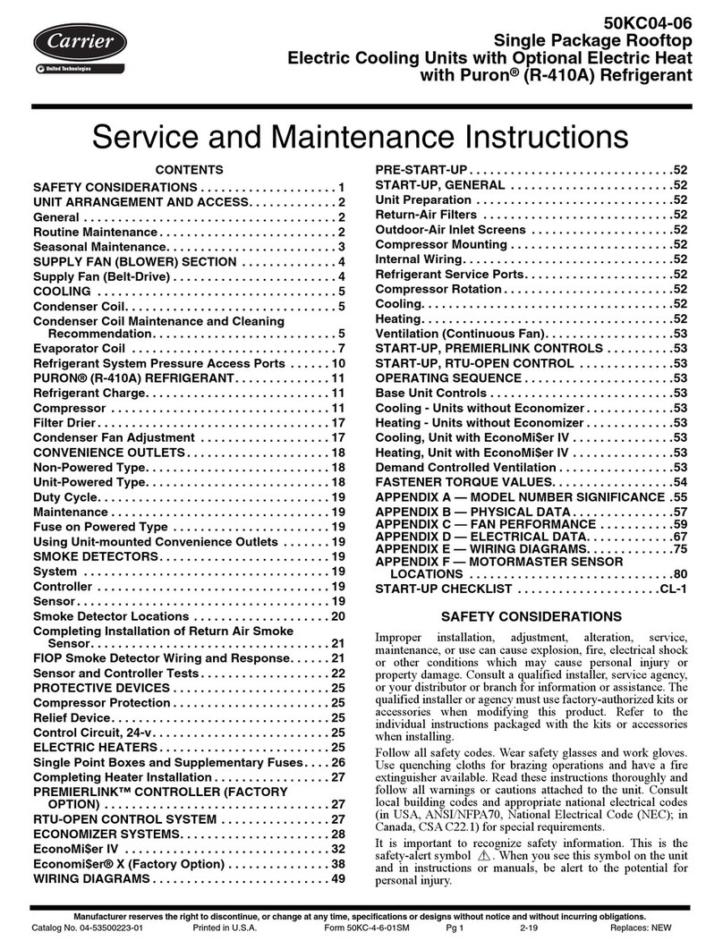 Carrier 50KC04-06 Installation and user guide