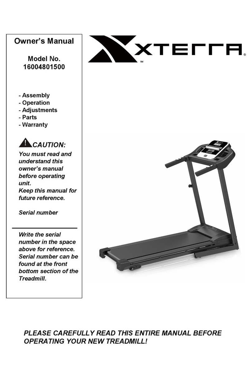 Dyaco Canada XTERRA TR150 owner's manual
