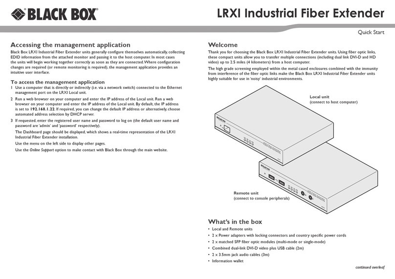 Black Box LRXI User manual
