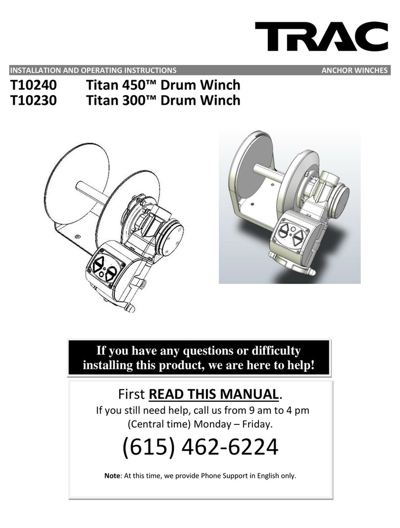 TRAC Titan 450 T10240 Installation and operating instructions
