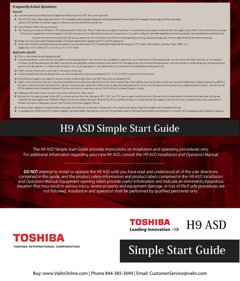Toshiba H9 ASD Simple Start Guide