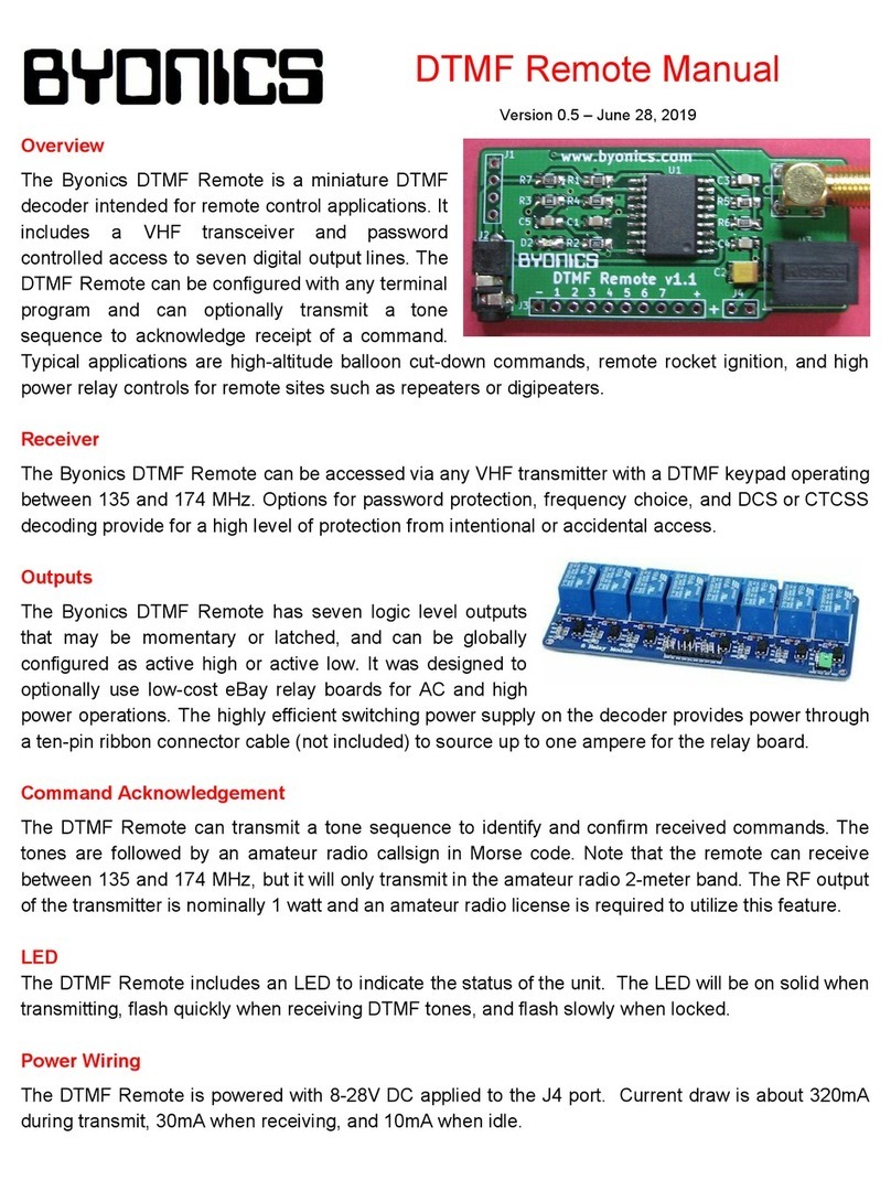 BYONICS DTMF Remote manual