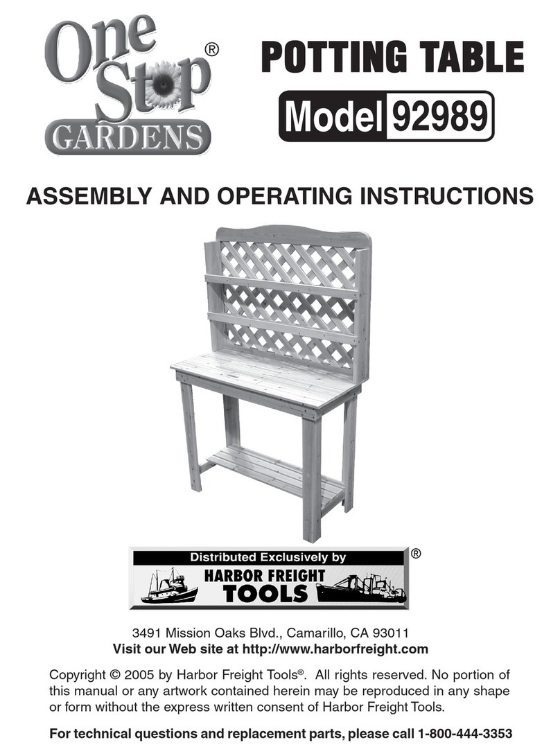 One Stop Gardens 92989 Assembly and operating instructions