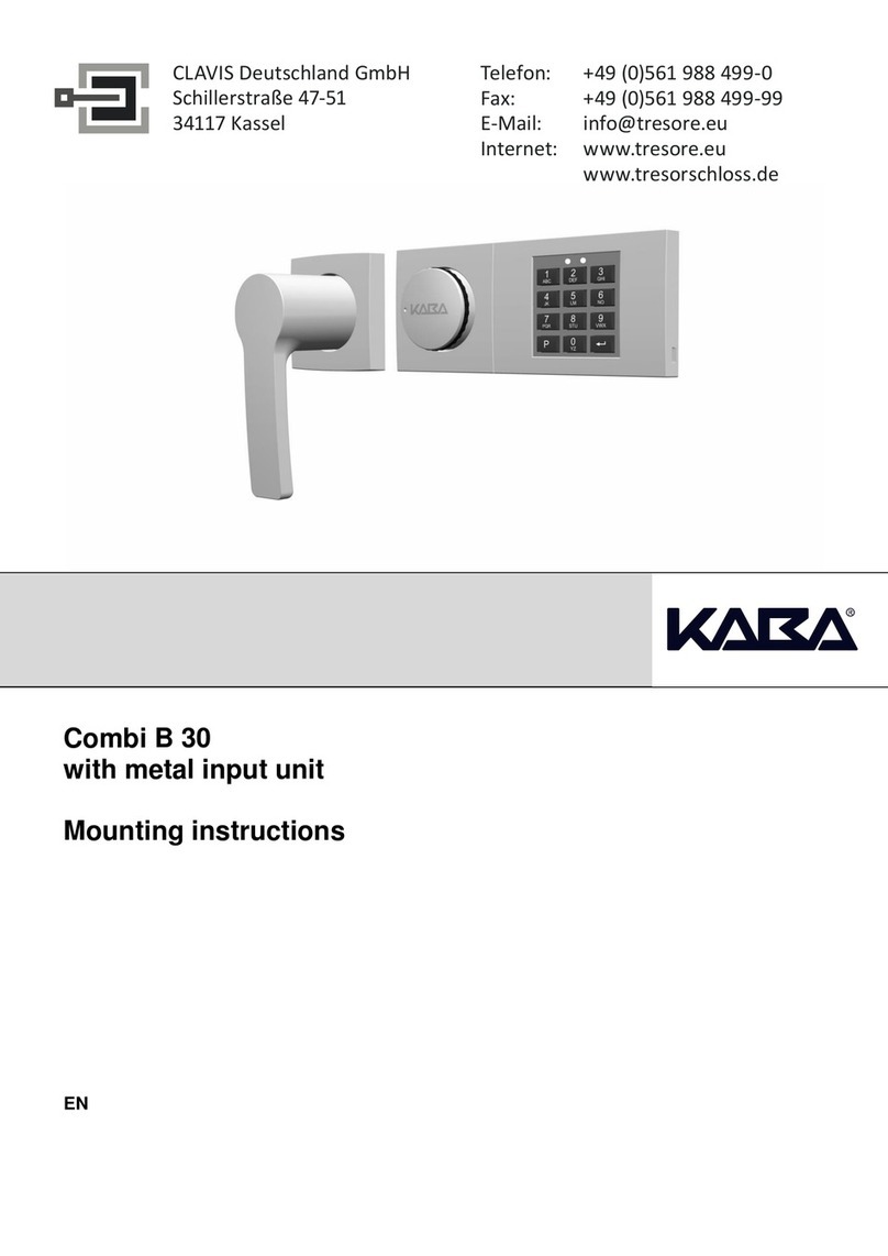 Kaba Mauer Combi B 30 Series User manual