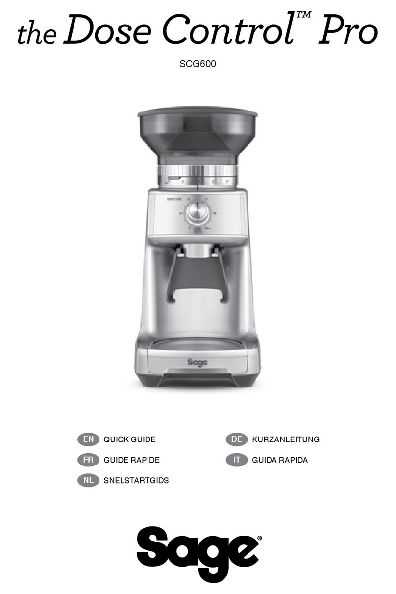 Sage Dose Control Pro SCG600 User manual