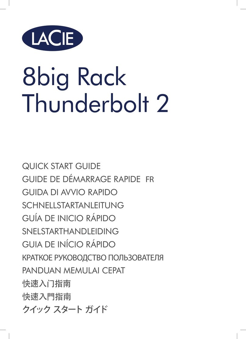 LaCie 8BIG RACK THUNDERBOLT 2 quick start guide LaCie 8BIG RACK THUNDERBOLT 2 quick start guide