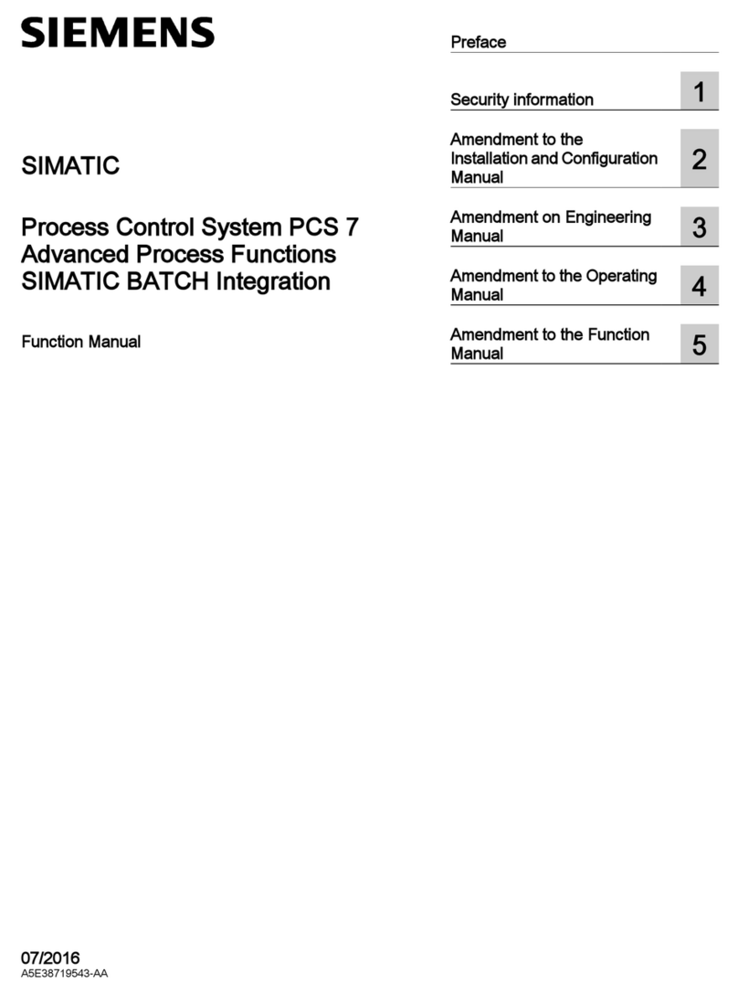 Siemens SIMATIC PCS 7 Parts list manual