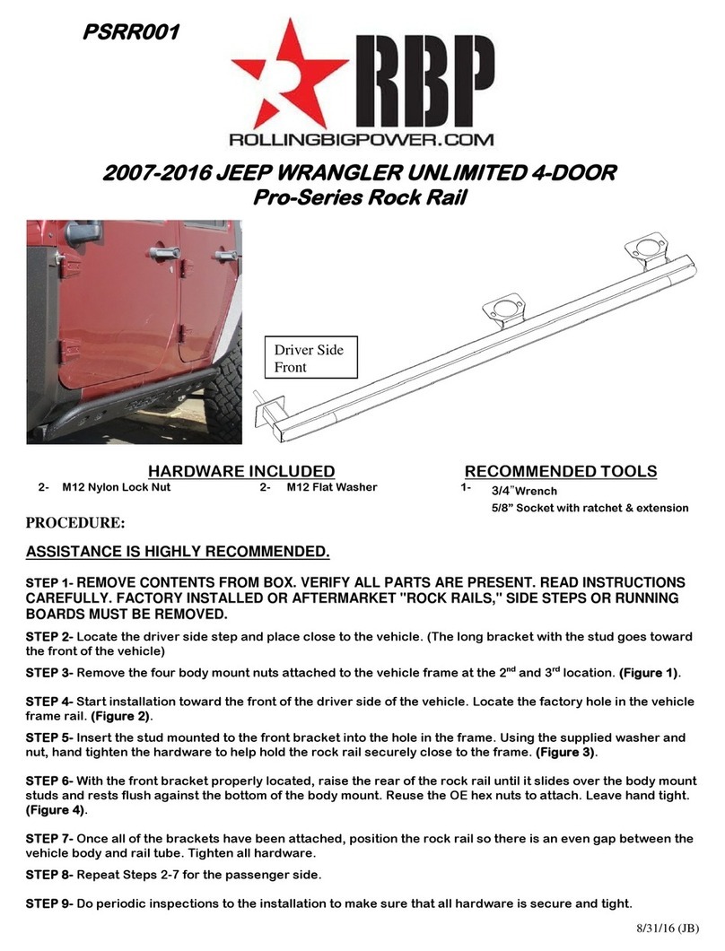 RBP Pro-Series Rock Rail User manual