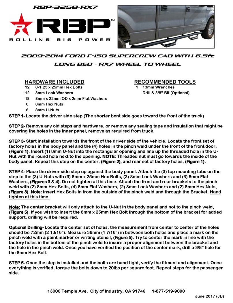 RBP RBP-325B-RX7 User manual